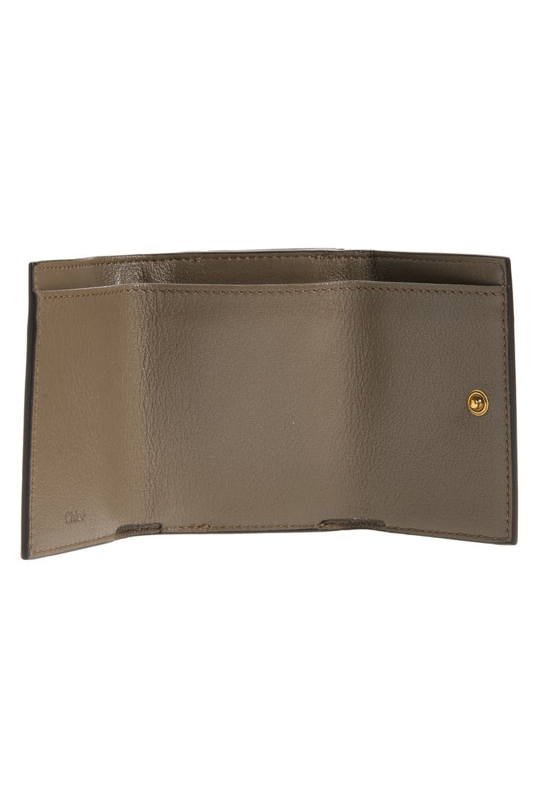 Mini Paddington Grained Leather Trifold Wallet, Alternate, color, FLANNEL GREY