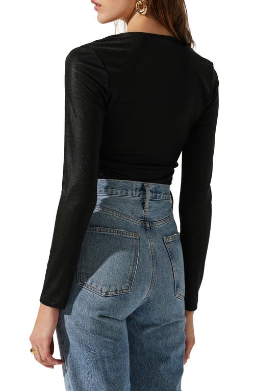 Astr The Label Josie Keyhole Bodysuit In Black