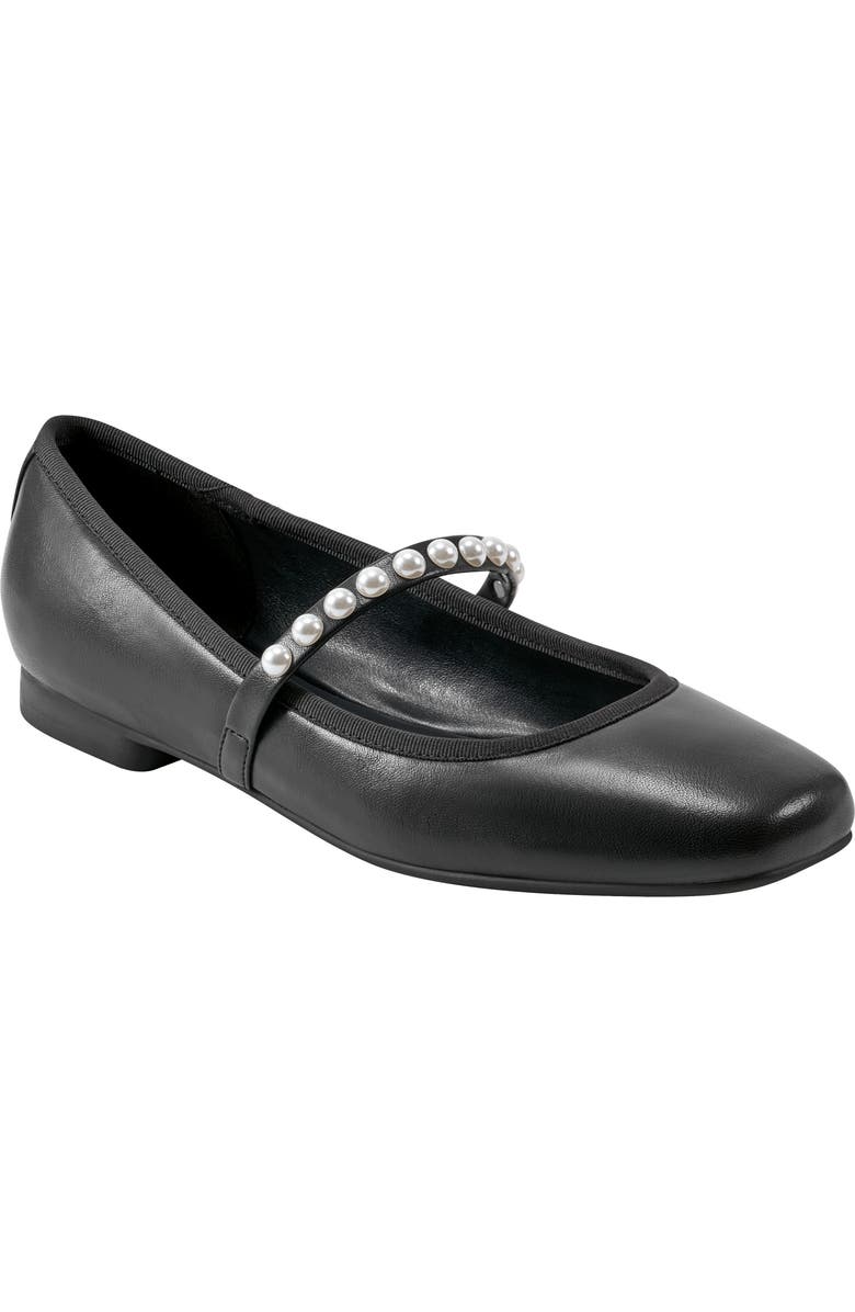 UNISA Faux Pearl Strap Mary Jane Flat, Main, color,