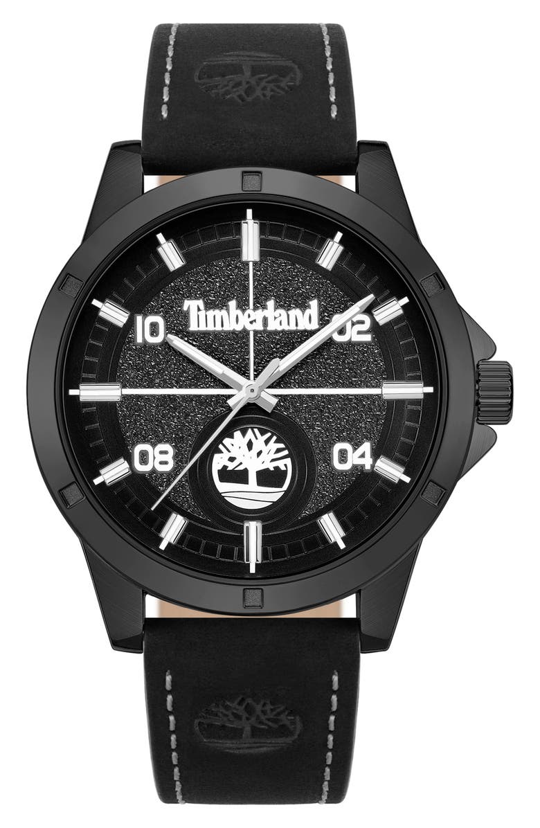 Timberland Quartz Analog Watch, Main, color, Black/ Black