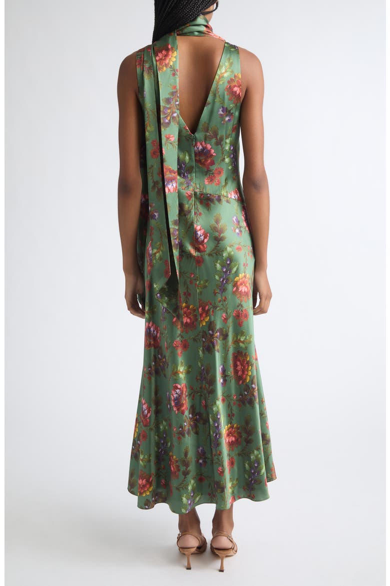 Rosmira Cowl Neck Midi Dress, Alternate, color, DARK IVY MULTI