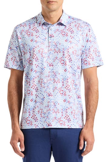 Robert Graham Watkins Geo Print Polo In Blue