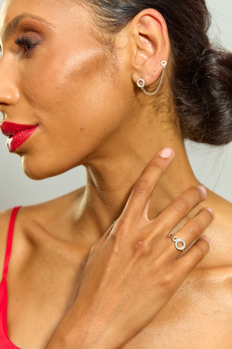 Multi Halo Ring, Alternate, color, Sterling Silver