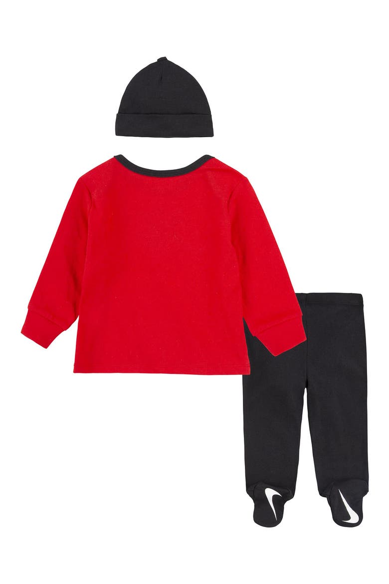 I Have Arrived T-Shirt, Footed Leggings & Beanie Set, Alternate, color, BLACK