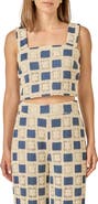 English Factory Crochet Inset Crop Top