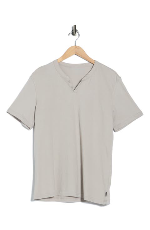 Split Neck Henley T-Shirt