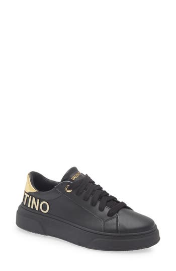 Valentino By Mario Valentino Alice Low Top Sneaker In Black