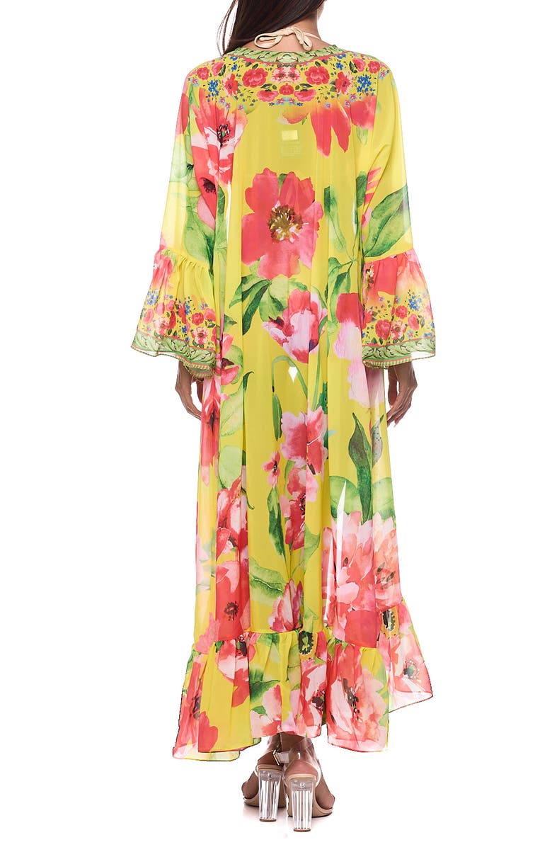 RANEES Floral Ruffle Duster, Alternate, color, Yellow