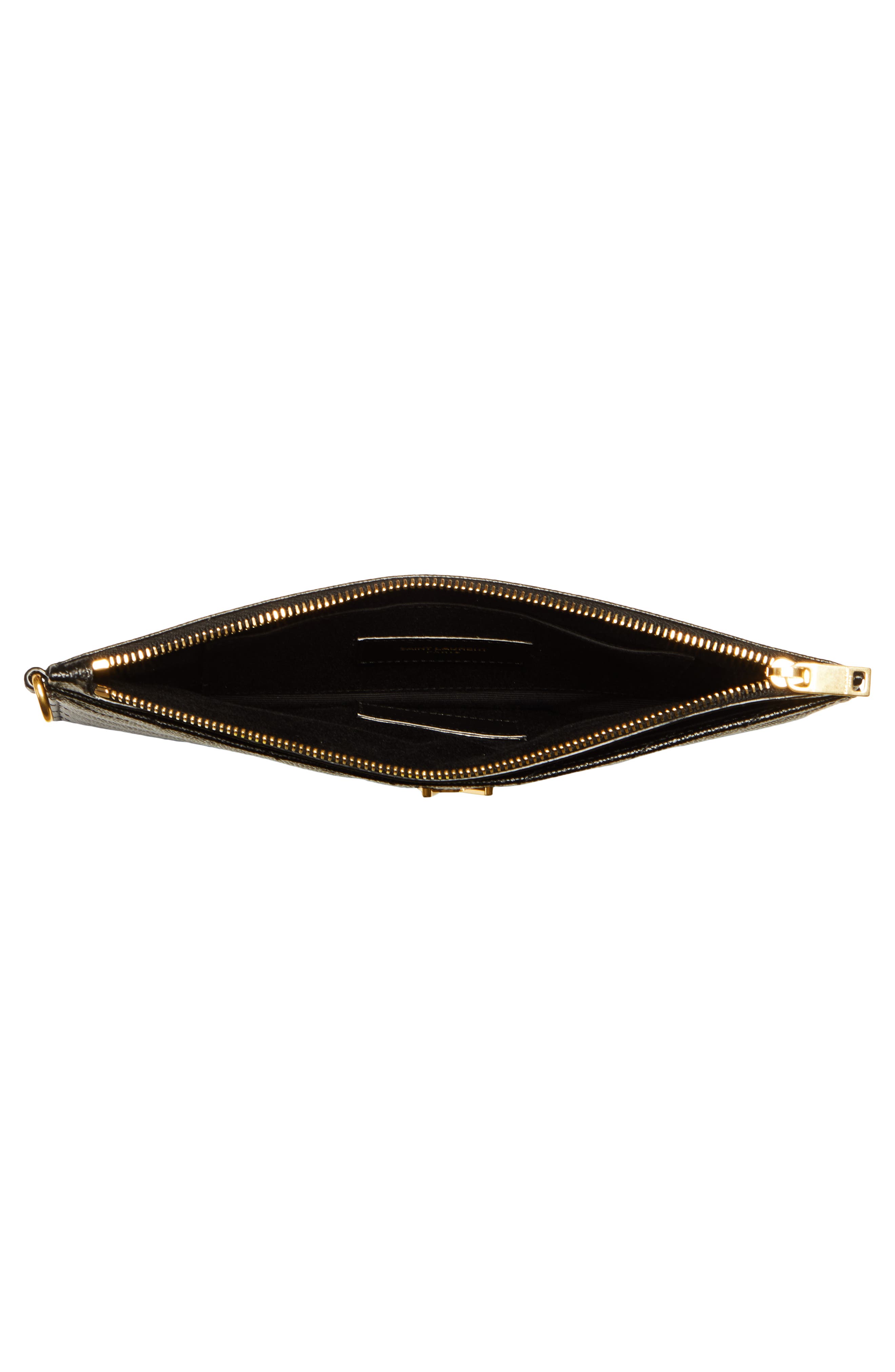 Saint Laurent Monogram Matelassé Leather Pouch, Alternate, color, 