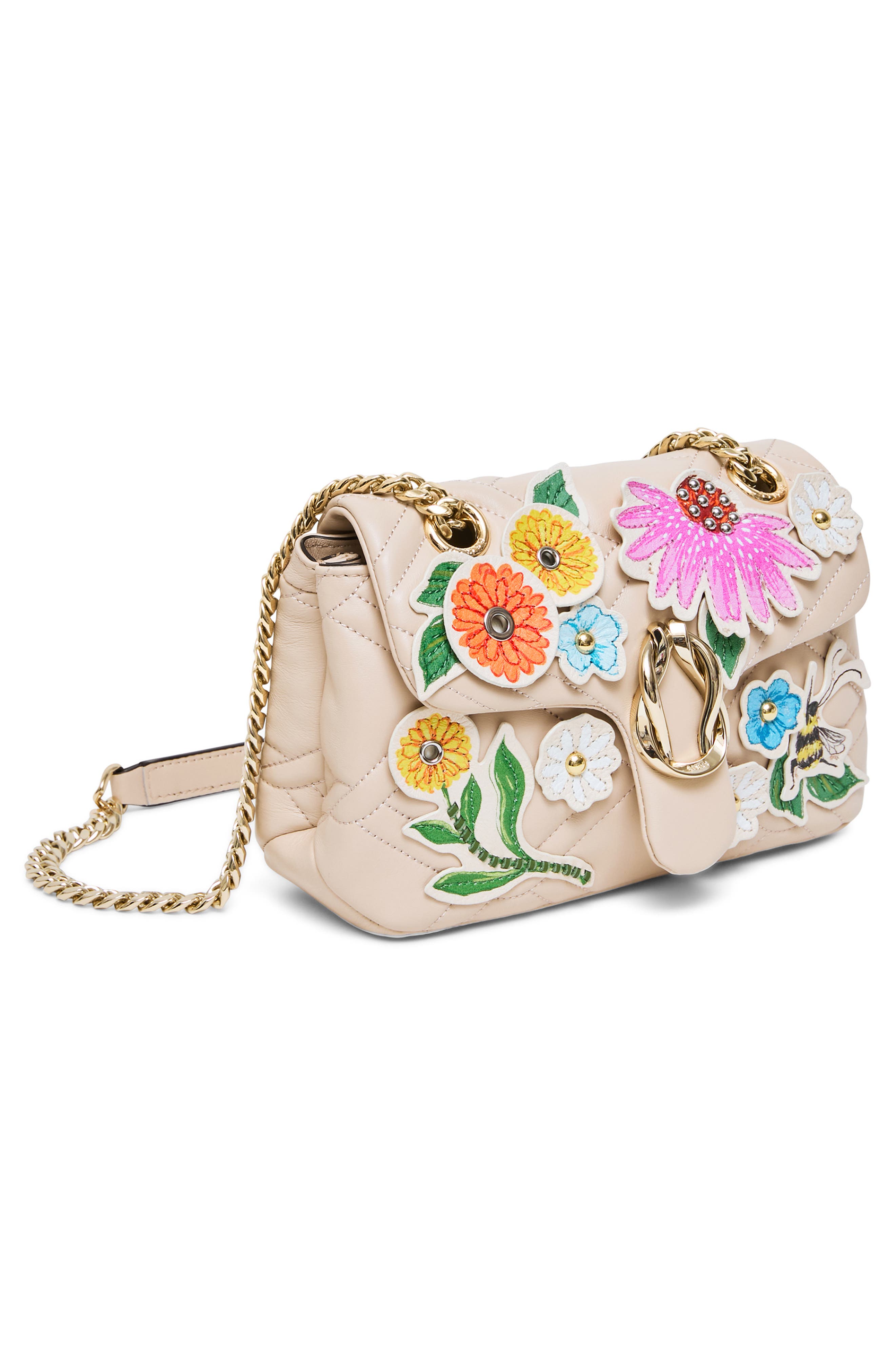 AIMEE Unity Novelty Box Convertible Leather Shoulder Bag, Alternate, color, Floral Collage