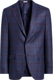 Peter Millar Hyperlight Soft Plaid Wool Sport Coat