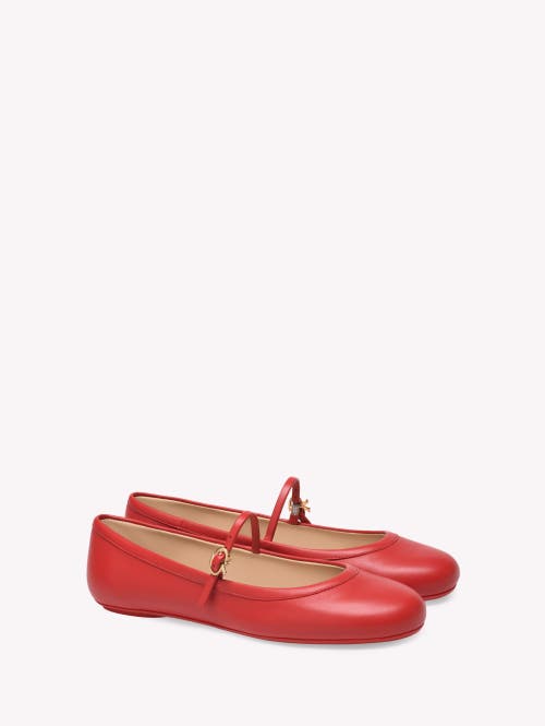 Shop Gianvito Rossi Carla Ballerina In Red Nappa