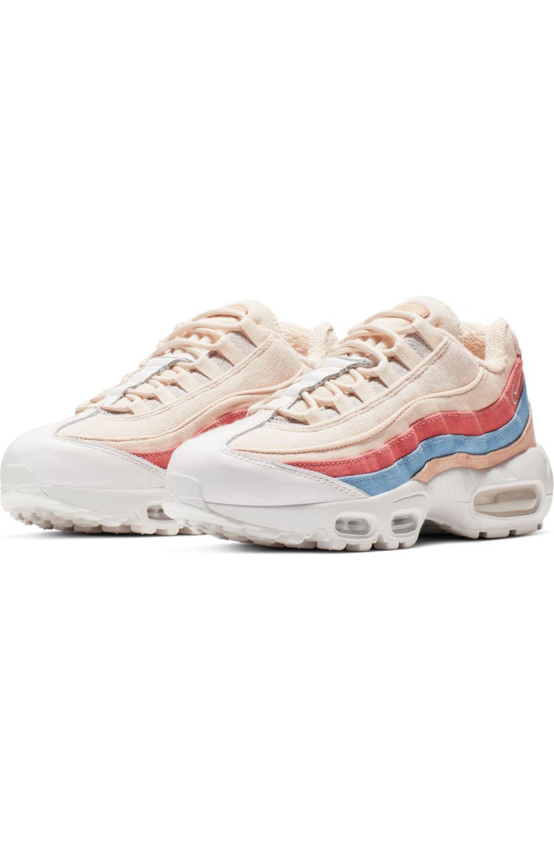Nike Air Max 95 QS The Plant Color Collection Sneaker, Main, color, Crimson Tint/ Coral-Blue