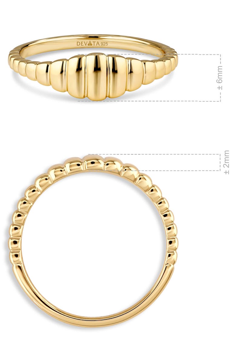 DEVATA Ribbed Band Ring, Alternate, color, Gold