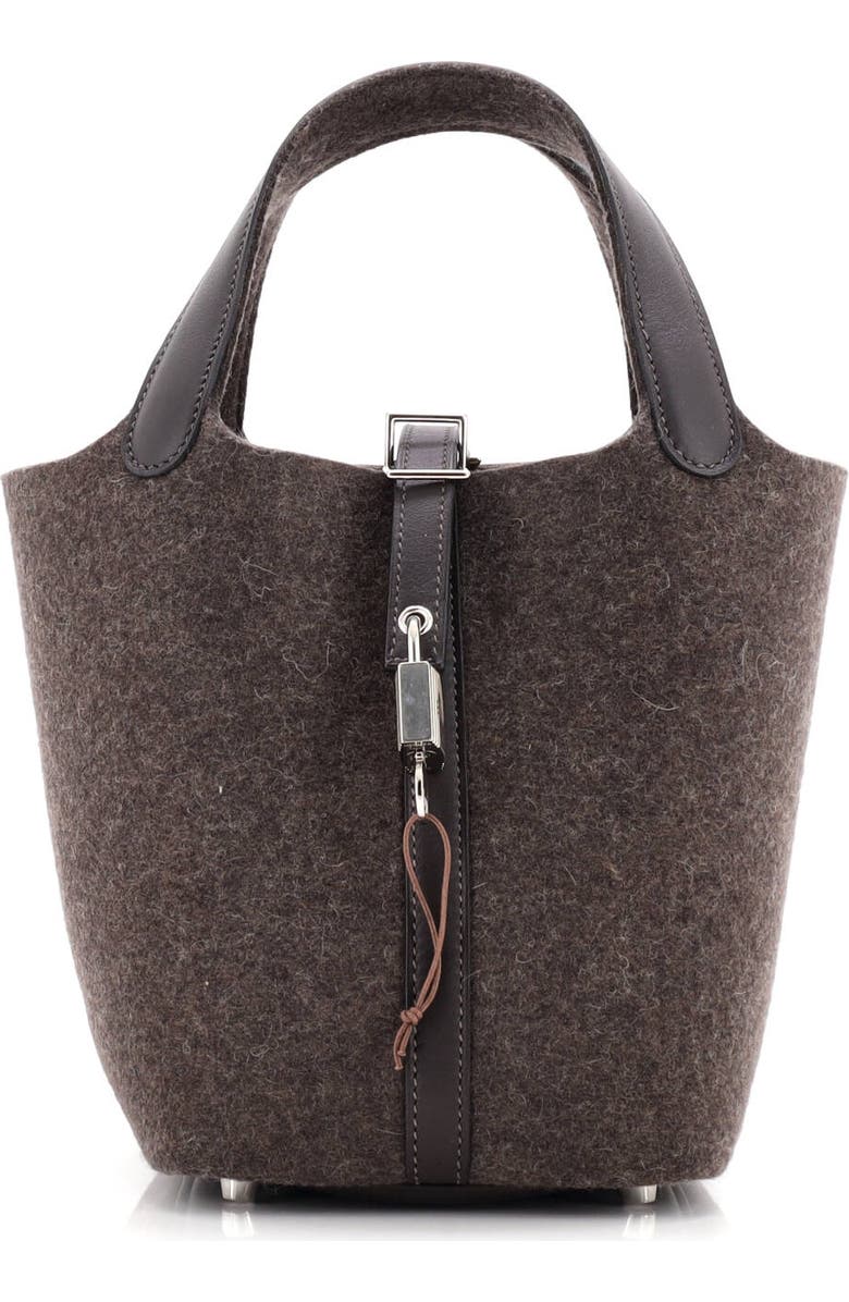 Pre-Owned Hermes Picotin Lock Bag Felt with Leather PM, Main, color,