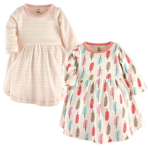 Comfortable Organic Long-Sleeve Dress 2 Pack (Toddler, Little Kid & Big Kid)