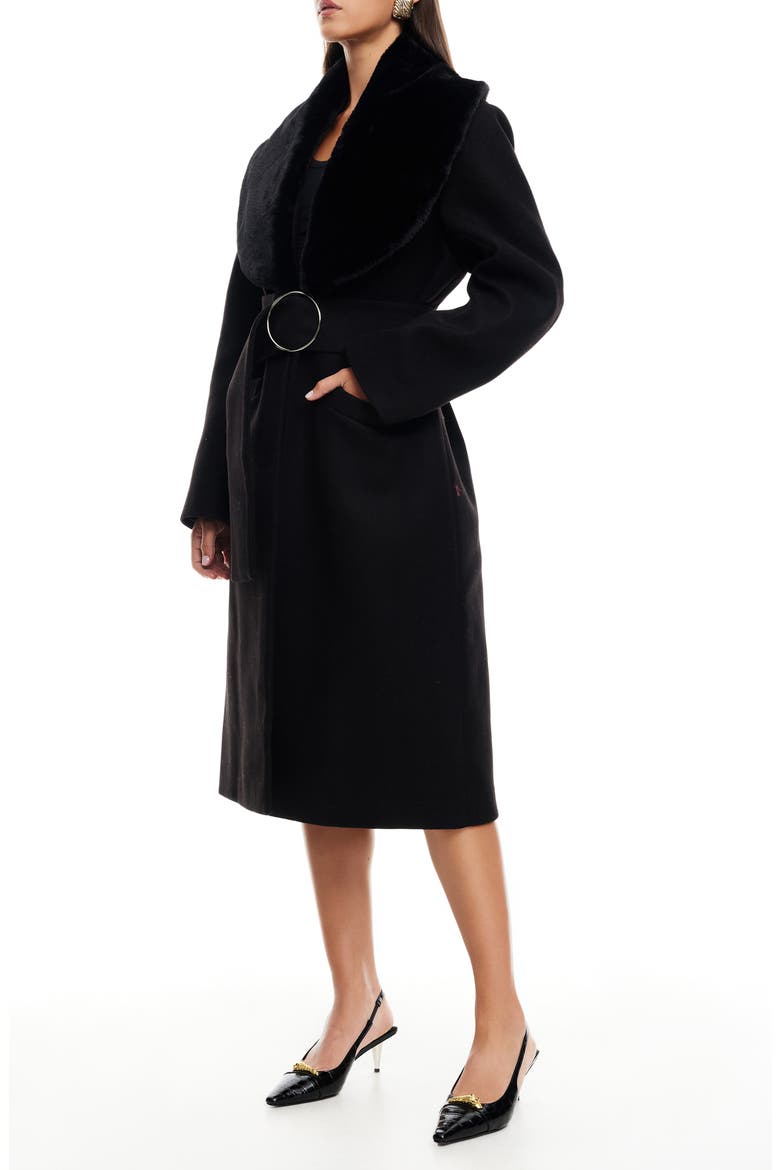 Endless Belted Coat, Alternate, color, ONYX