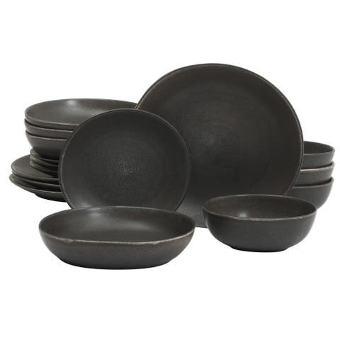 Zion Mist 16-Piece Reactive Glaze Stoneware Dinnerware Set