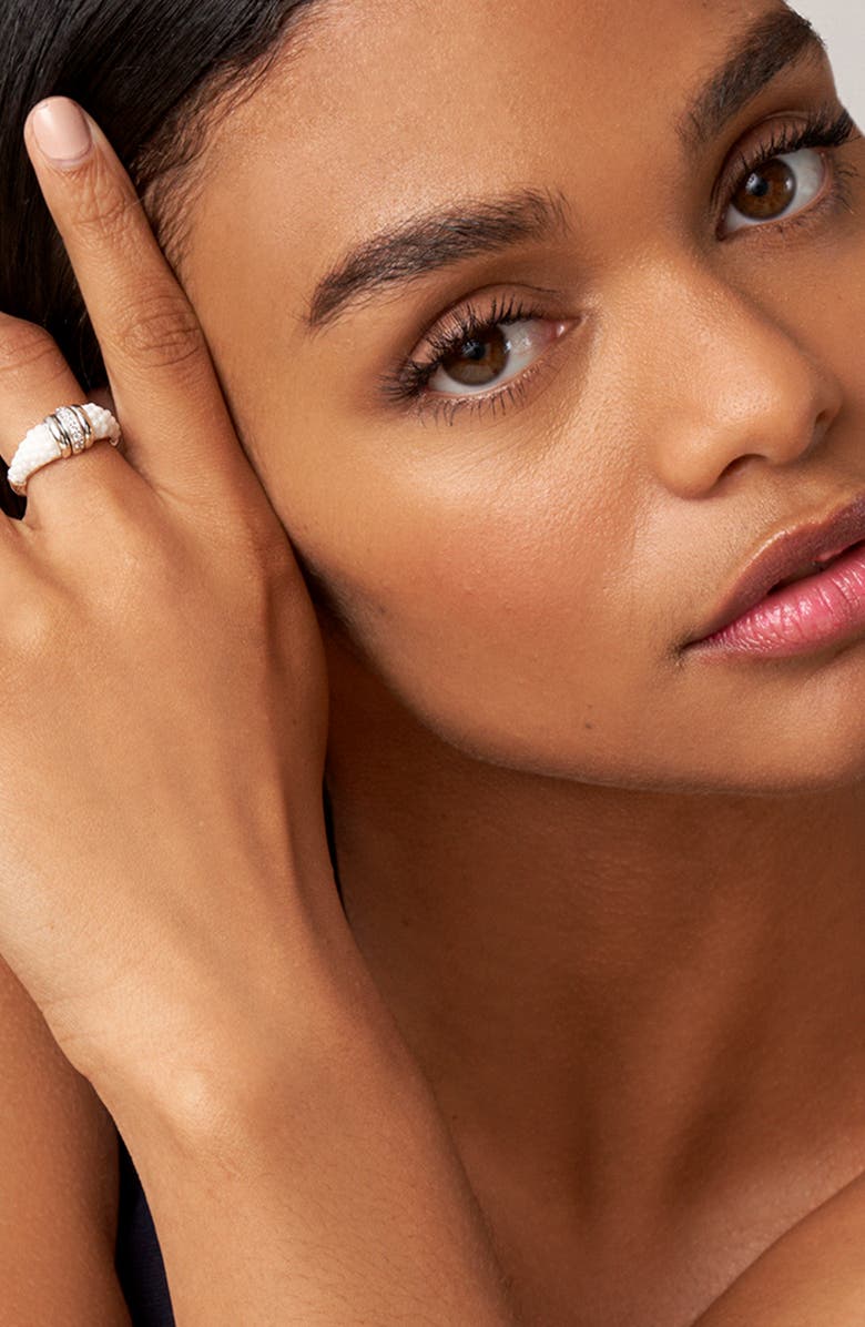 LAGOS White Caviar Diamond Stacking Ring, Alternate, color,
