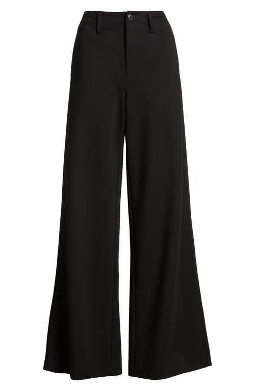 Rag & Bone Sofie High Waist Wide Leg Ponte Knit Pants In Black