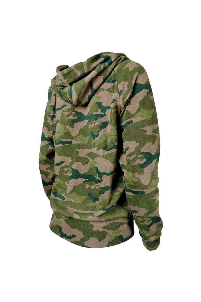 Women's New Era Camo Arizona Cardinals Raglan Full-Zip Hoodie, Alternate, color, Camo