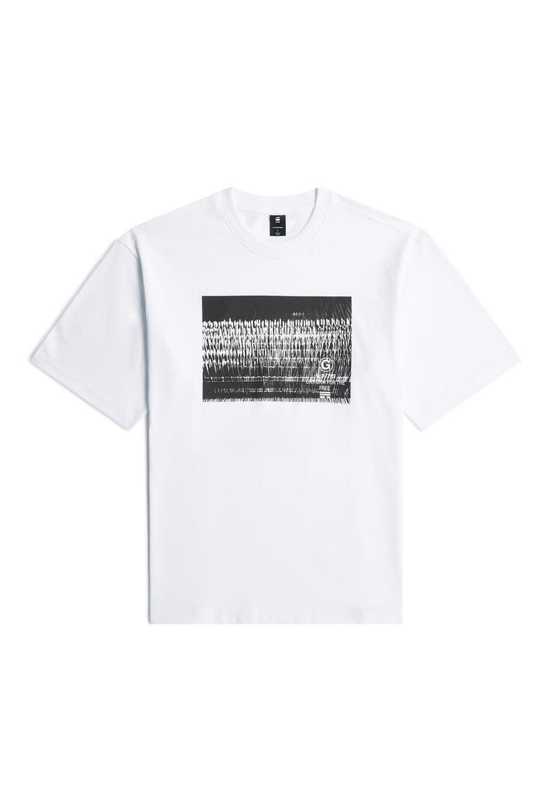 Loose Fit Photo Print Organic Cotton Graphic T-Shirt, Alternate, color, WHITE