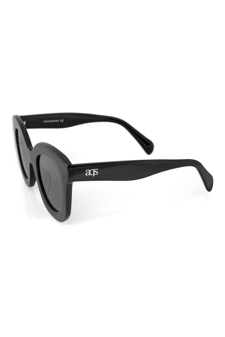 Nori 47mm Sunglasses, Alternate, color, BLACK/ BLACK