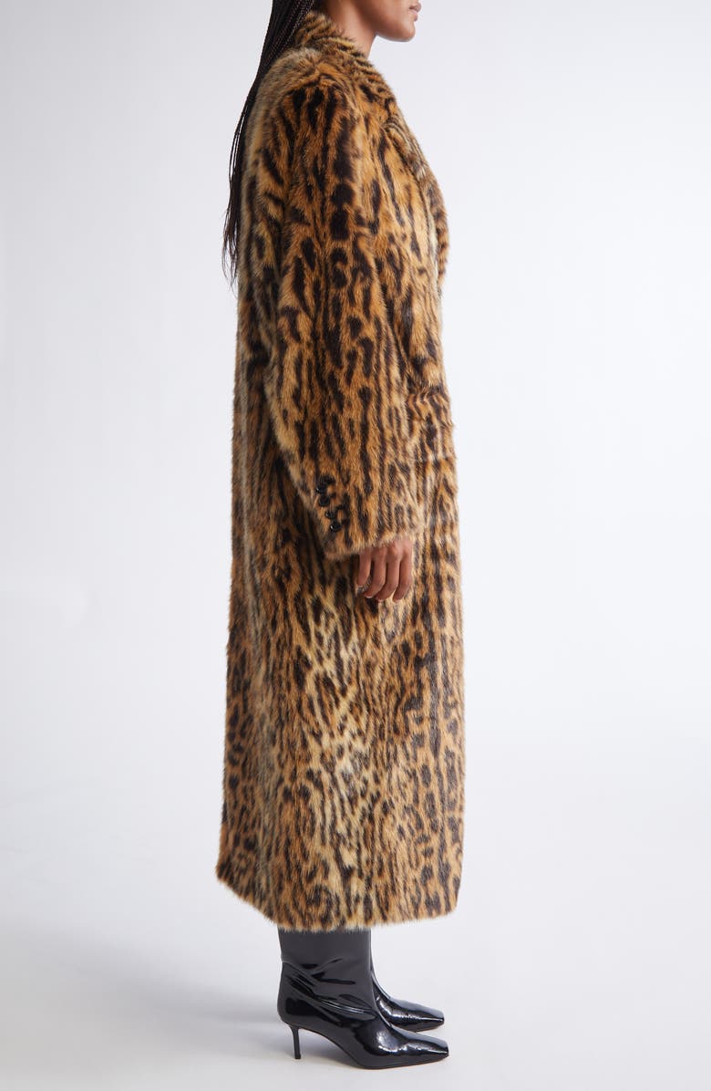 Stand Studio Marceline Leopard Print Faux Fur Coat, Alternate, color, Leo