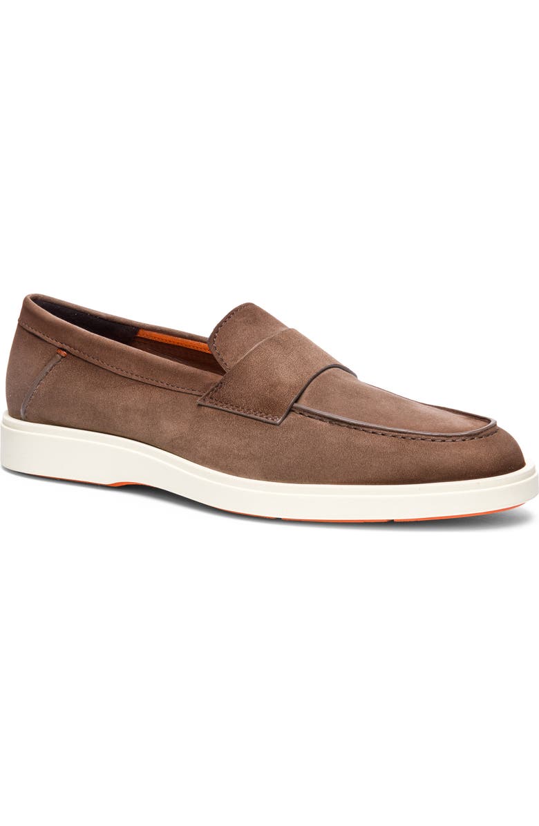 Santoni Revolve Loafer, Main, color, Brown