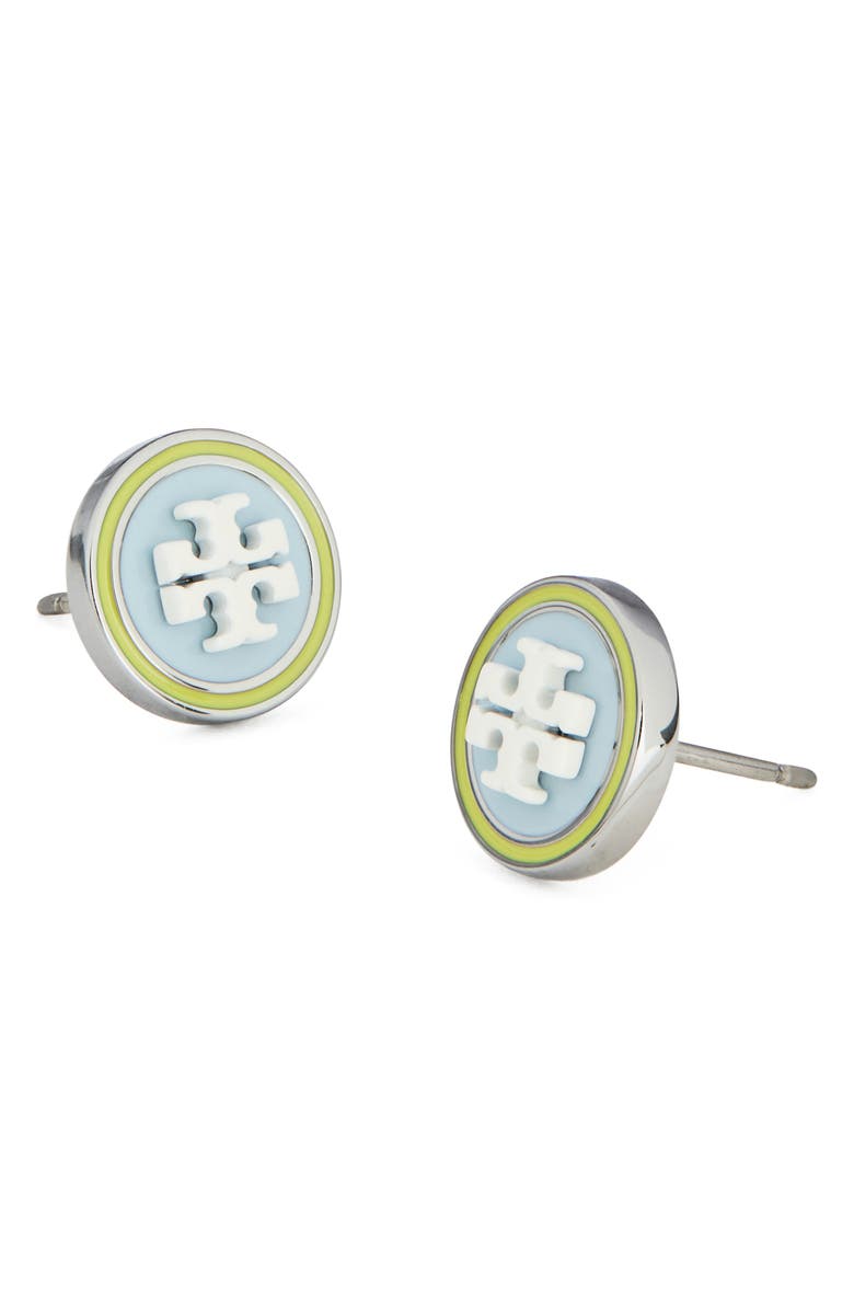 Tory Burch Kira Enamel Circle Stud Earrings, Alternate, color, 