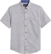 Johnston & Murphy Logan Print Short Sleeve Button-Up Shirt
