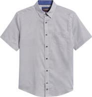 Johnston & Murphy Logan Print Short Sleeve Button-Up Shirt