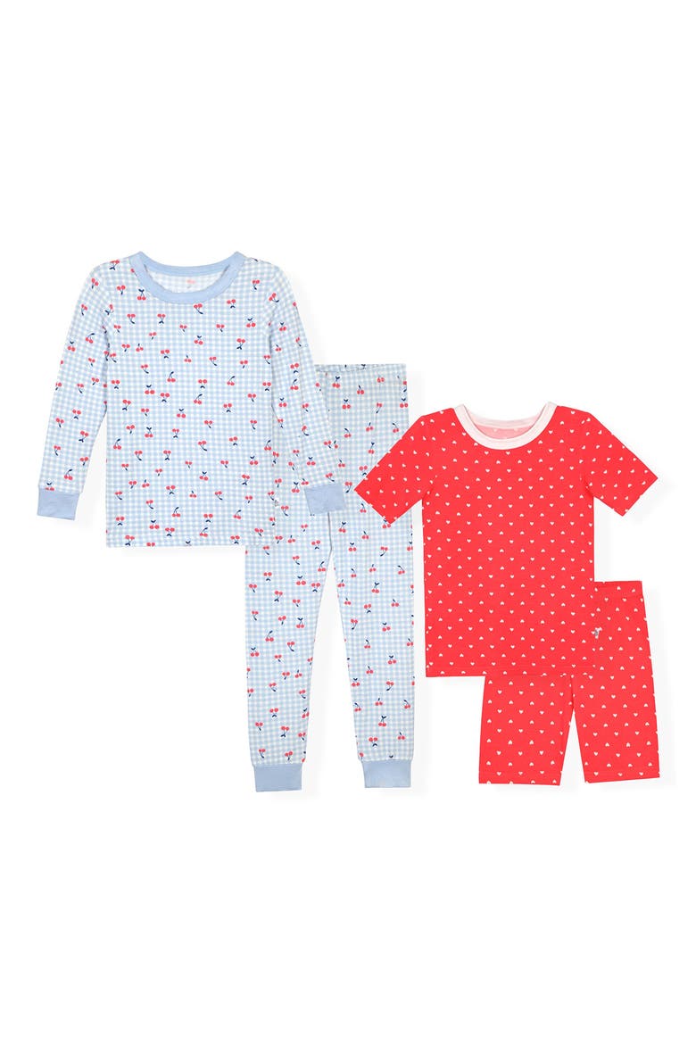 Kids' Assorted 2-Pack Print Fitted Two-Piece Pajamas, Main, color, BLUE