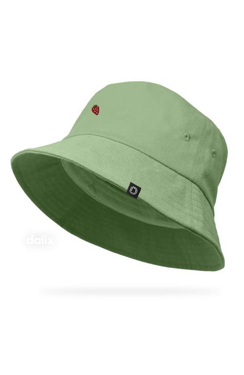 Dalix Lil Strawberry Bucket Hat In Green