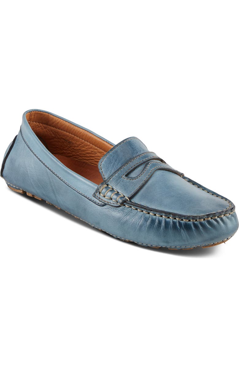 Spring Step Audette Penny Loafer, Main, color, Blue