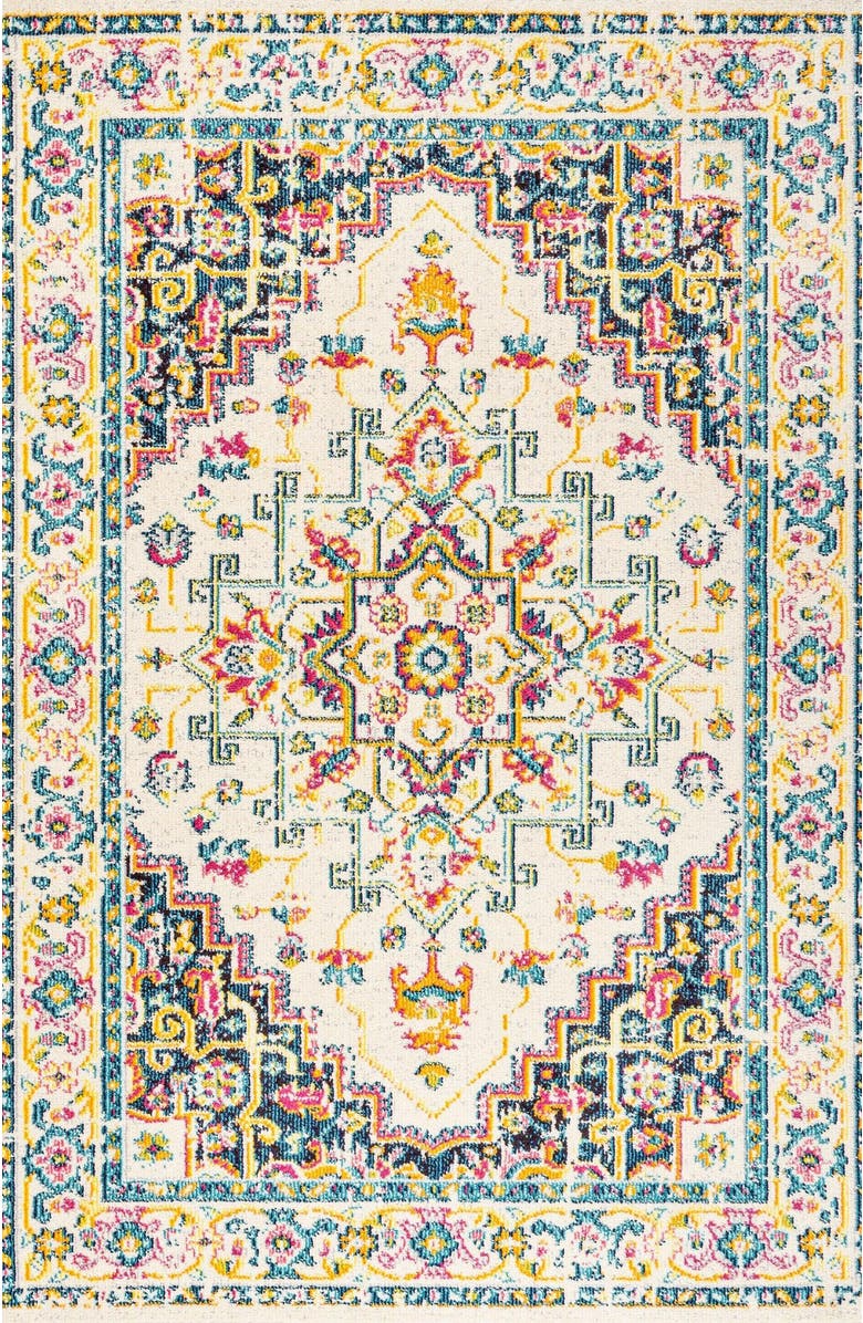 JONATHAN Y Brooklyn Geometric Medallion Area Rug, Alternate, color, Beige/Ivory