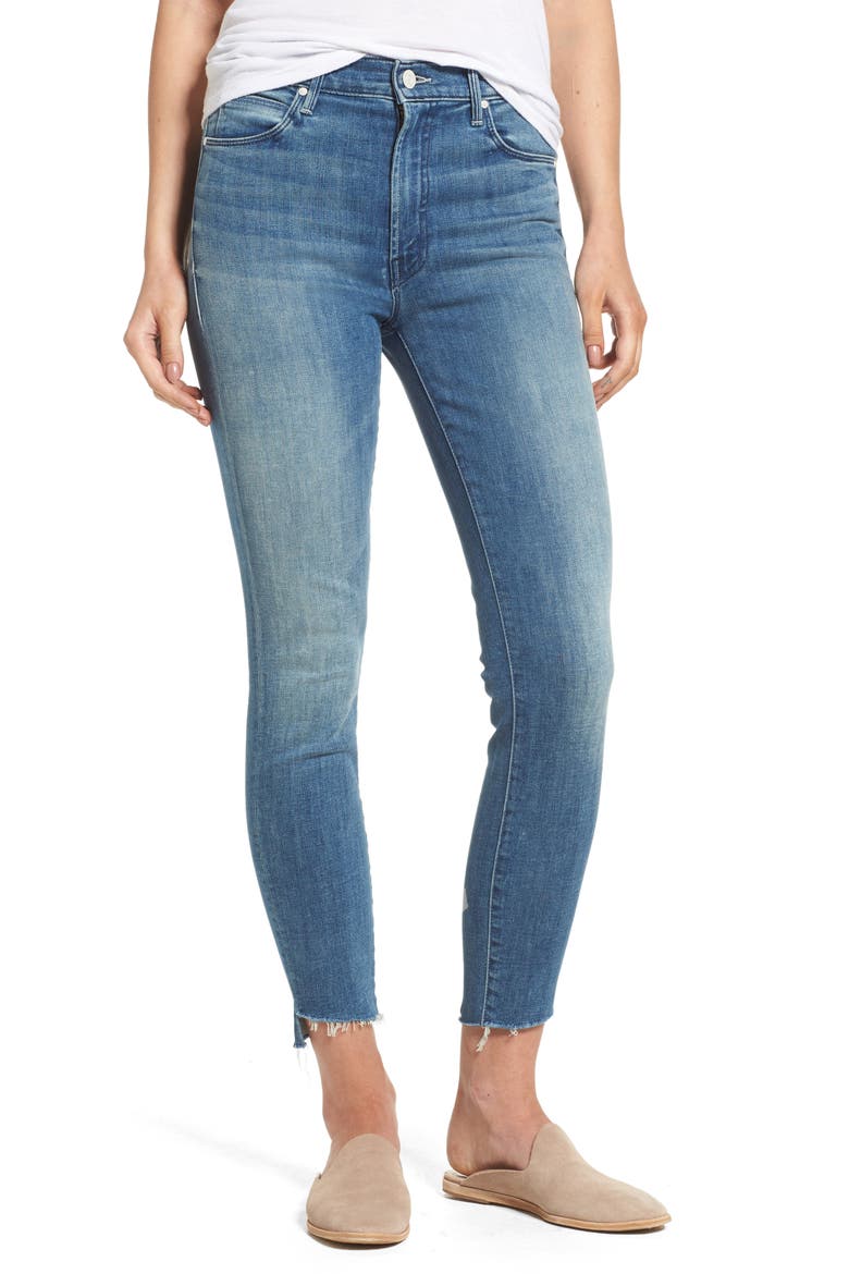 The Stunner High Rise Ankle Fray Jeans, Main, color, GOOD GIRLS DO
