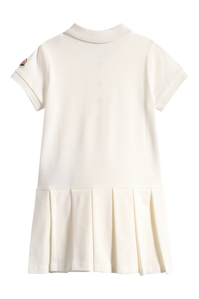 Kids' Logo Patch Piqué Polo Dress, Alternate, color, WHITE