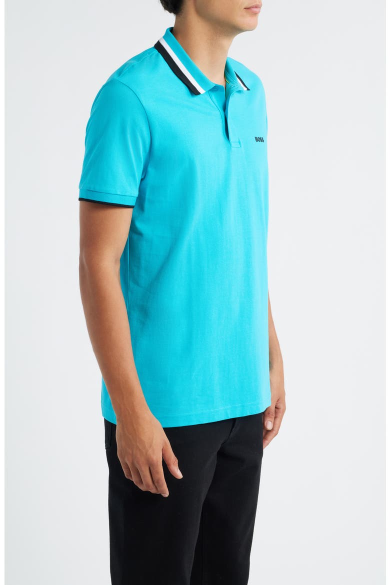 Paddy Tipped Cotton Polo, Alternate, color, OPEN BLUE