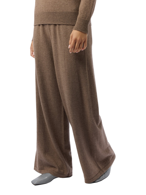 Wide-Leg Cashmere Pants