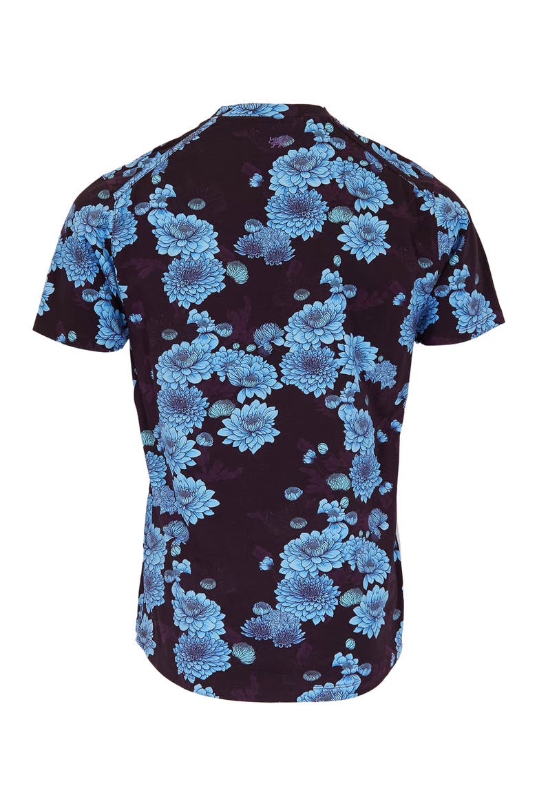 Maze V-neck Tee, Alternate, color, Serious Floral Plum