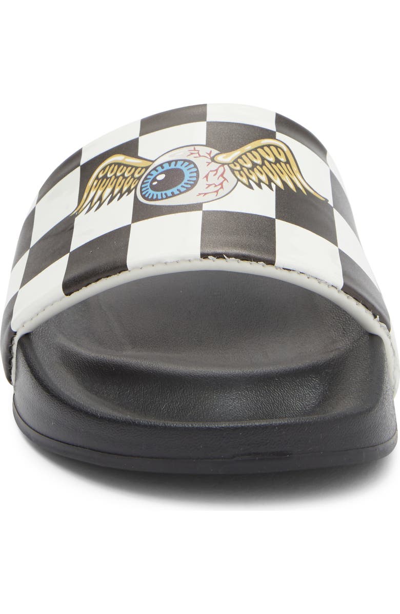 Von Dutch Domino Slide Sandal, Alternate, color, Black/ White