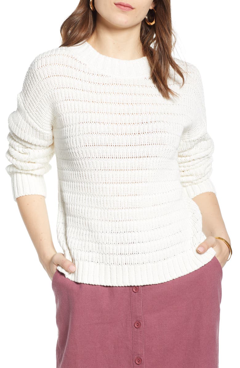 Treasure & Bond Pointelle Sweater, Main, color, 