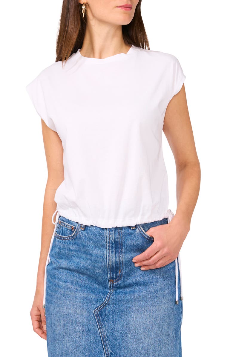 Vince Camuto Cotton Blend Bubble Top, Main, color, 