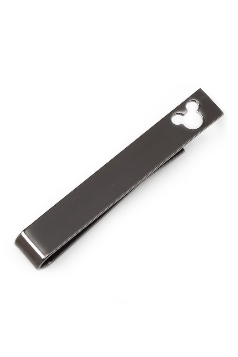 Mickey Mouse Cutout Tie Bar, Main, color, BLACK