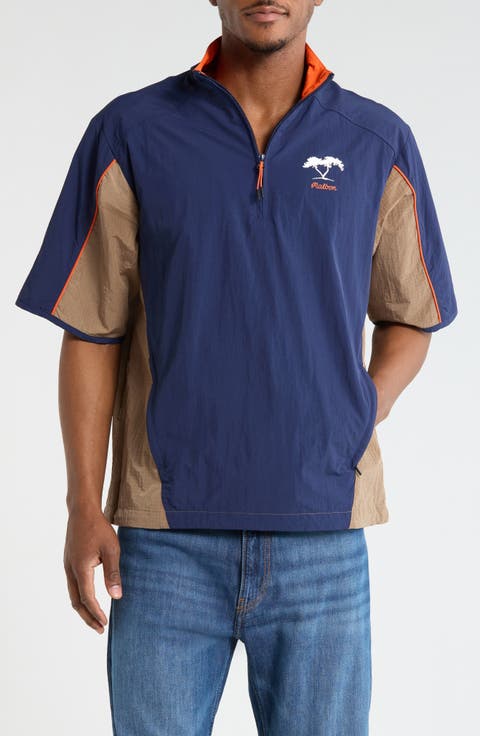 Torrey Pines Short Sleeve Nylon Quarter Zip Windshirt