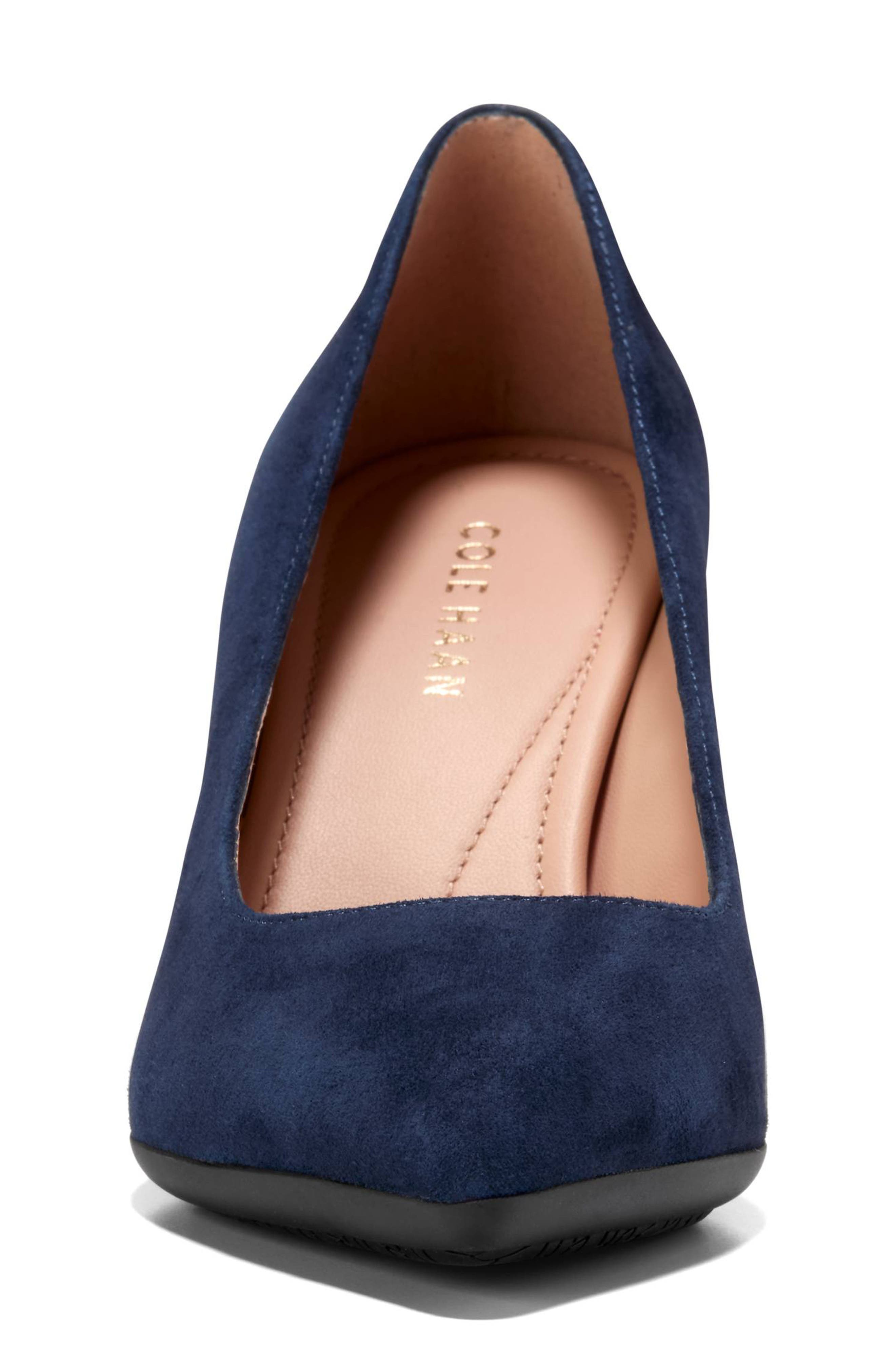 Cole Haan Grand Ambition Angelica Pointed Toe Pump, Alternate, color, Midnight Moon Suede