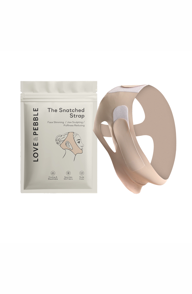 Love and pebble Snatched Jaw Strap, Main, color, Light