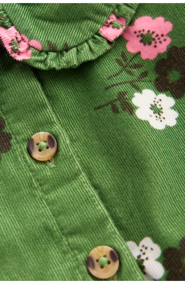 Mini Boden Kids' Collar Corduroy Dress, Alternate, color, Green Ditsy Floral