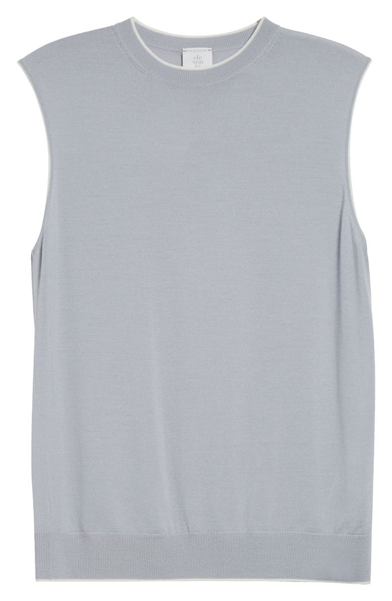 Eleventy Avalon Travel Merino Wool Hoodie, Alternate, color, 130-01 Sky Blue/White